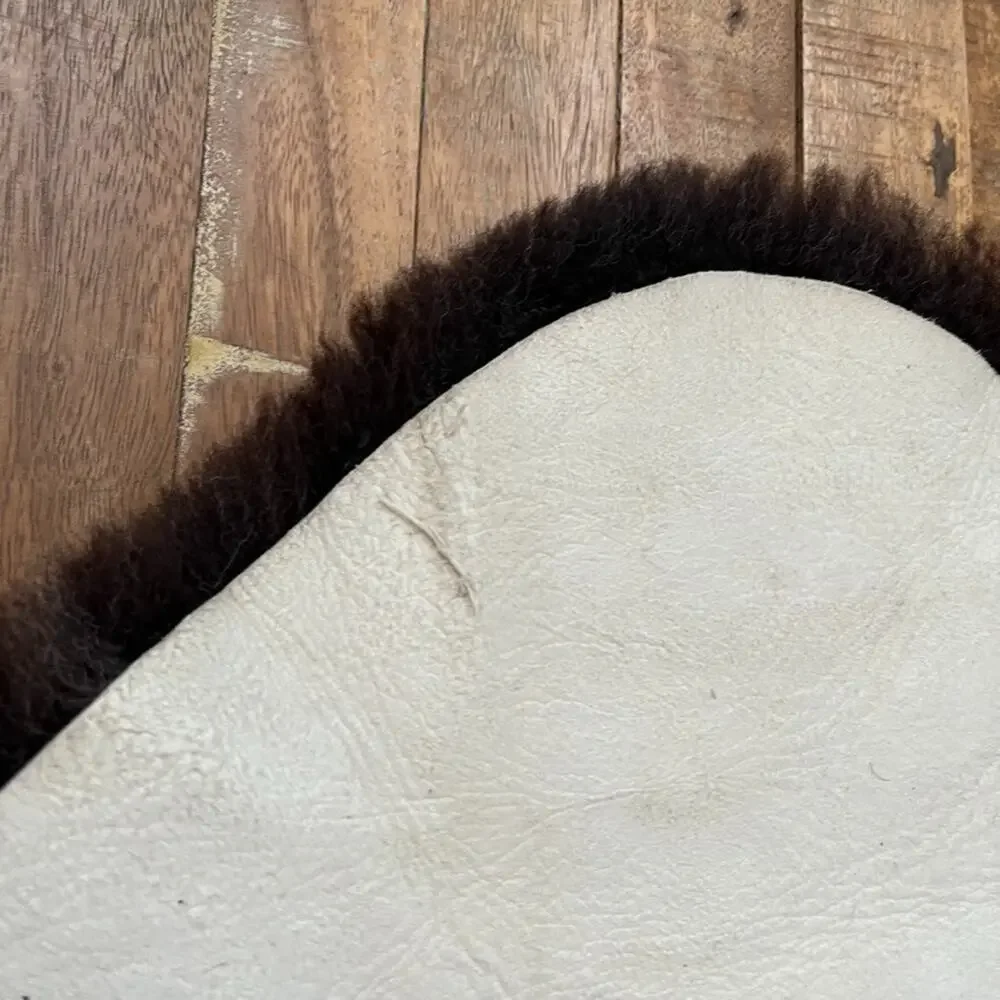 Golden Fleece Dark Brown Genuine Sheepskin Rug 36